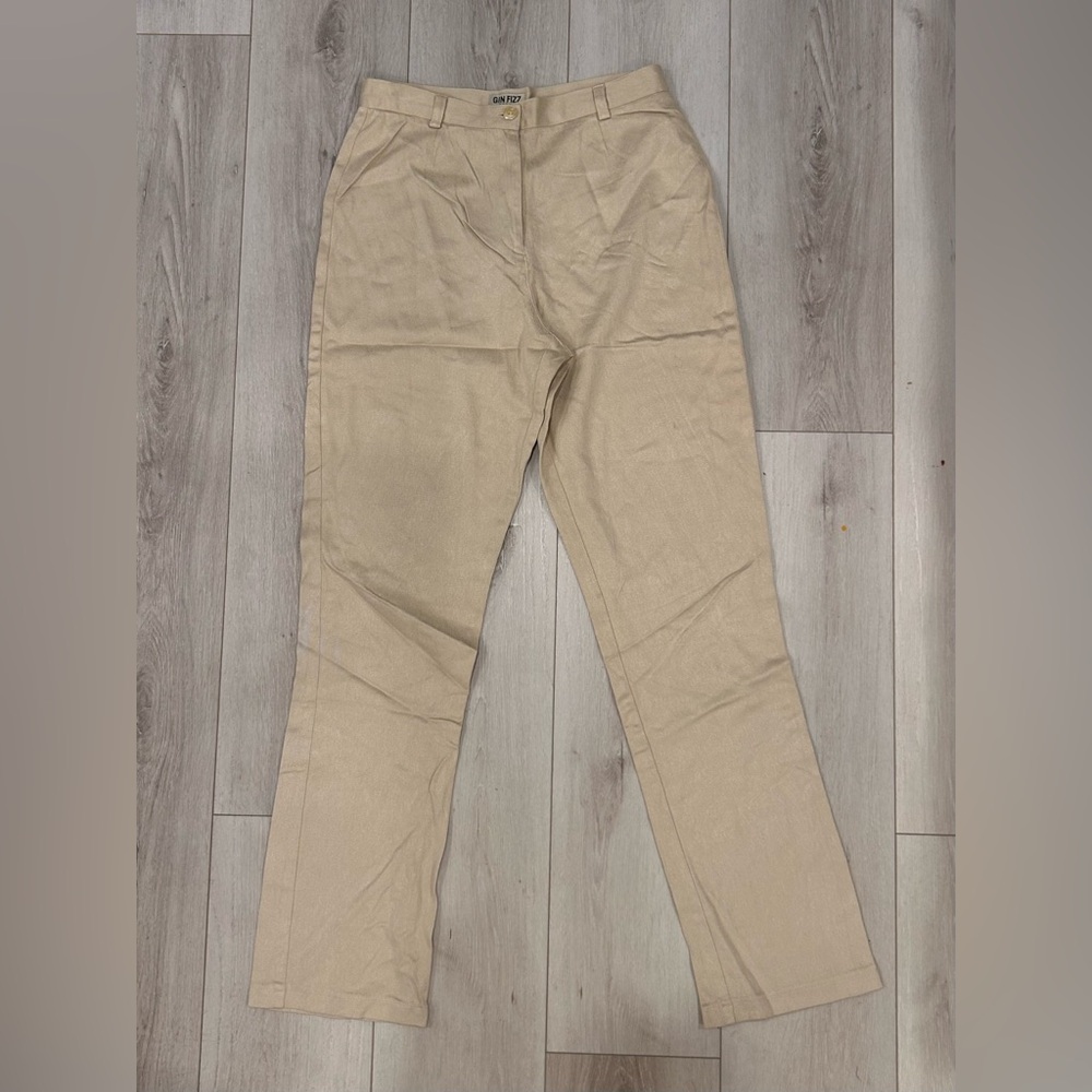 Gin Fizz Khaki High-Waisted Trousers (S?)